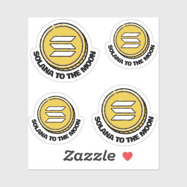 Adesivo Vinheta pequena criptografada de presente SOLANA-M (Folha)