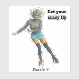 Adesivo Vinheta Personalizada de Fantasia com Rolante de M