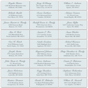 Adesivo Vinheta personalizável de endereço de convidado de