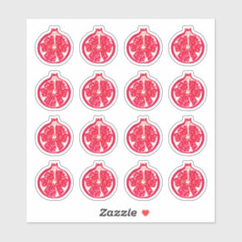 Adesivo Vinheta pintada por Fruta de romã