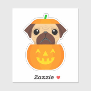Adesivo Vinheta Pugkin do Halloween