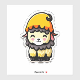 Adesivo Vinheta quadrada clássica de ovelha