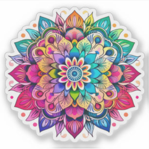 Adesivo vinheta Rainbow Mandala
