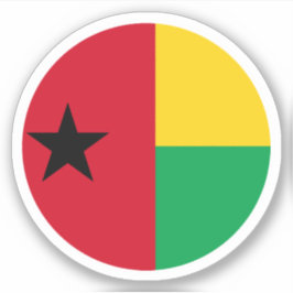 Adesivo Vinheta-redonda de pavilhão da Guiné-Bissau