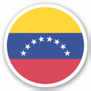 Adesivo Vinheta Redonda de Sinalizador Venezuela