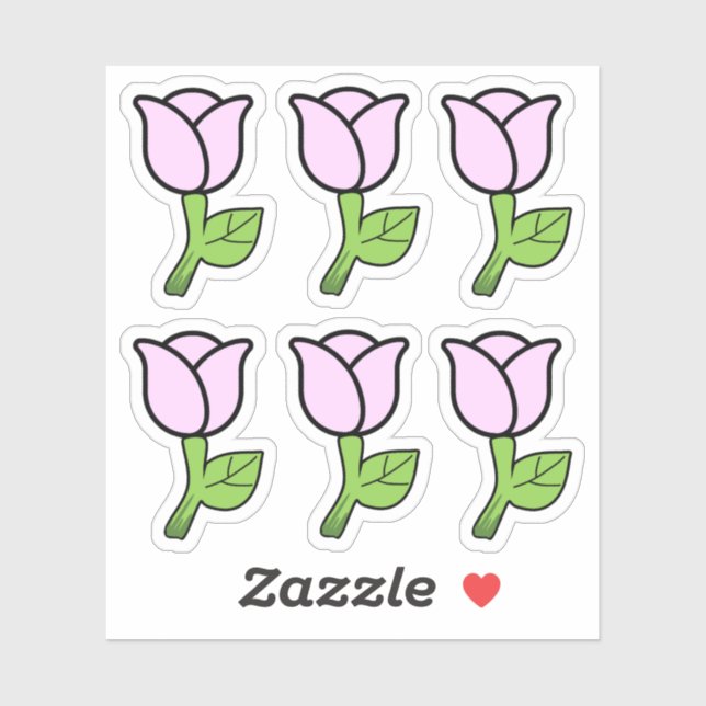 Adesivo Vinheta Rosa Rosado (Folha)