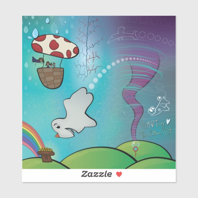 Adesivo Vinheta - Sharknado (Folha)