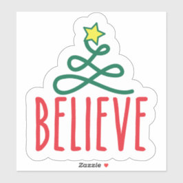 Adesivo Vinheta transparente "Acredite" de Natal