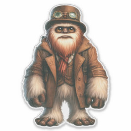 Adesivo Vinheta transparente Steampunk Sasquatch
