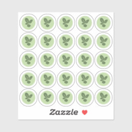 Adesivo Vinheta Vegetariana de 2 Cores