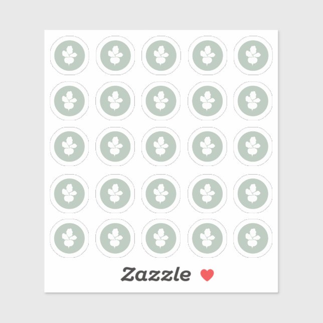 Adesivo Vinheta Vegetariana de Escolha das Refeições (Folha)