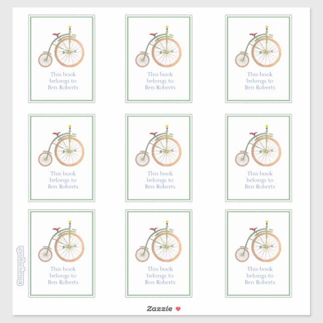 Adesivo Vinheta verde-de-bicicleta Circus (Folha)