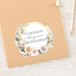 Adesivo Vinheta Verse-Bíblia Cristã de Quitação Escolhida