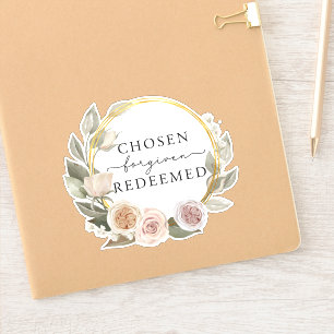 Adesivo Vinheta Verse-Bíblia Cristã de Quitação Escolhida