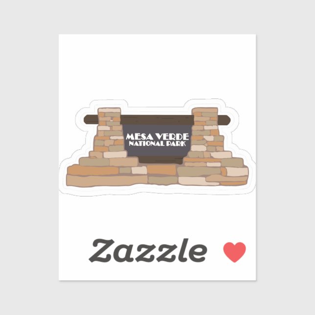 Adesivo Vinheta viagem do Parque Nacional Verde (Folha)