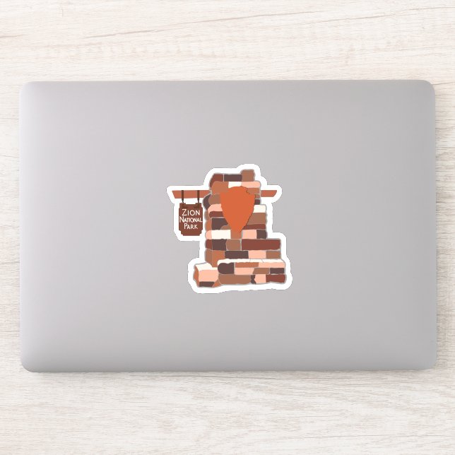 Adesivo Vinheta viagem do Zion National Park (Computador)