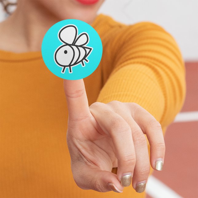 Adesivo Vinheta-Vinho De Abelha Desenhada À Mão (Criador carregado)