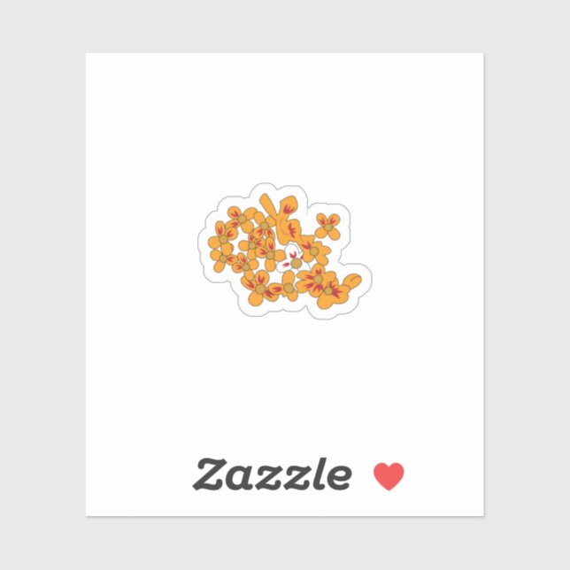 Adesivo Vinheta-Vinho Vermelho, cinza, laranja, castanho (Folha)