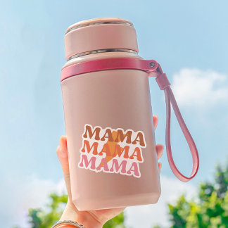 Adesivo Vinheta-vinificante de mãe amarela e laranja retro