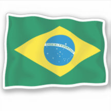 Vinheta-vinil com bandeira do Brasil