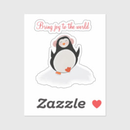 Adesivo Vinheta-vinil com pequeno pinguim