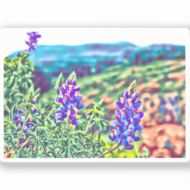 Adesivo Vinheta-vinil das-flores roxas canadianas (Frente)