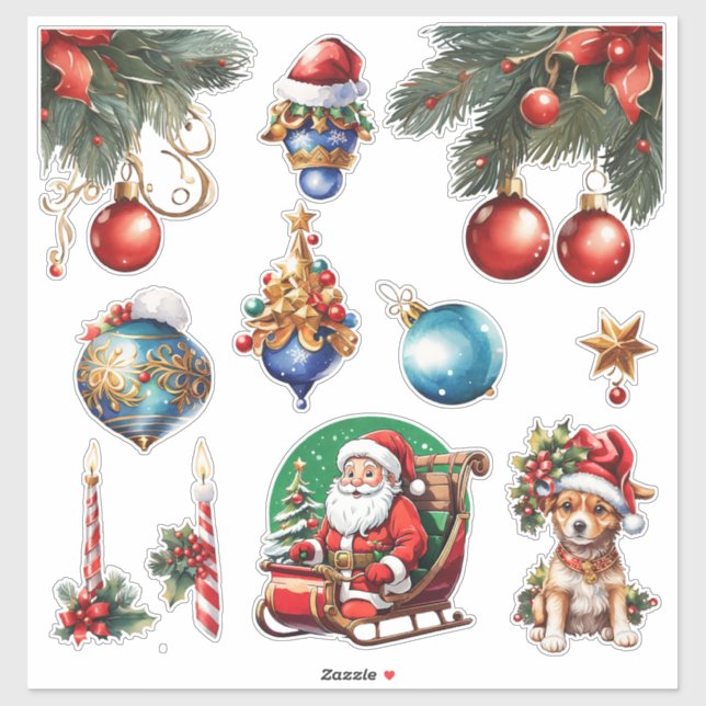 Adesivo Vinheta Vinil de Corte Personalizado de Natal_6 (Folha)