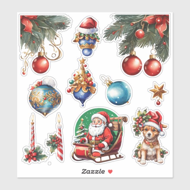 Adesivo Vinheta Vinil de Corte Personalizado de Natal_6 (Folha)