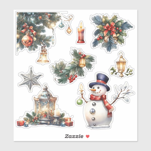 Adesivo Vinheta Vinil de Corte Personalizado do Natal_5 (Folha)