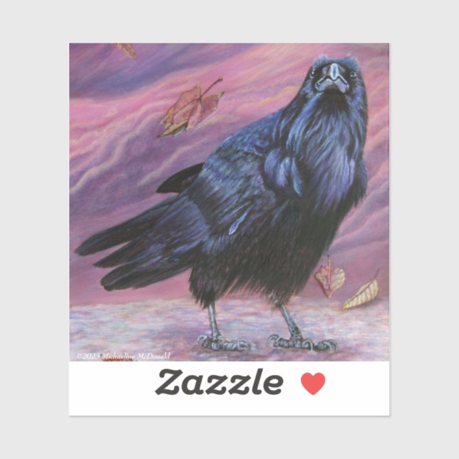 Adesivo Vinheta-Vinil De Corte Personalizado Raven (Folha)