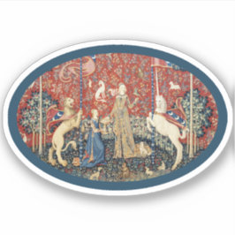 Adesivo Vinheta-vinil de Lady e Unicorn (casta)