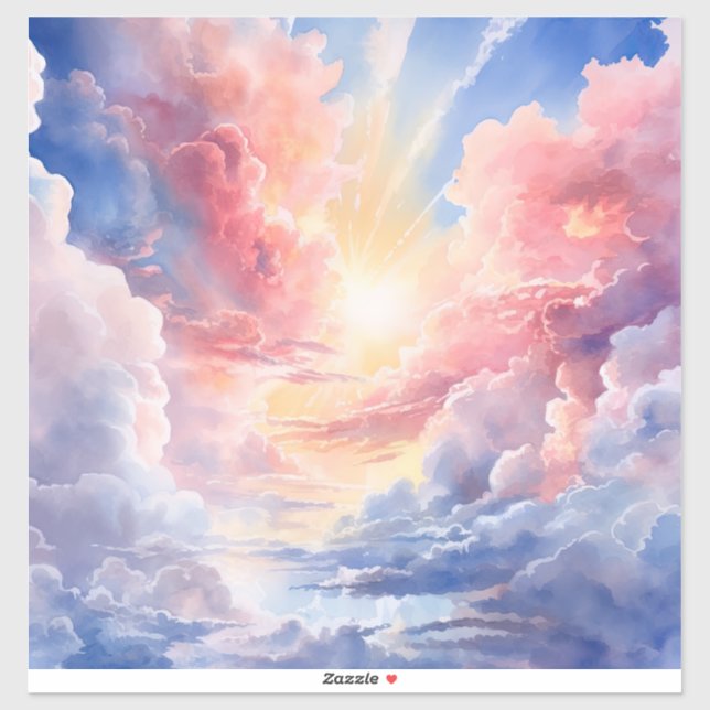 Adesivo Vinheta-vinil de nuvens grossas (Folha)