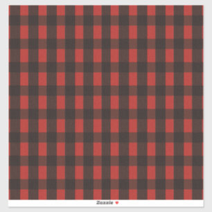 Adesivo Vinheta Vinil de Xadrez de Urso de Lumberjack