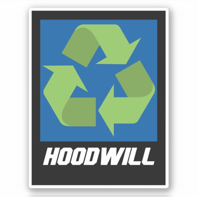 Adesivo Vinheta Vinil do Logotipo Hoodwill (Frente)
