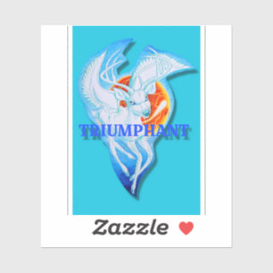 Adesivo Vinheta vitoriosa triunfante