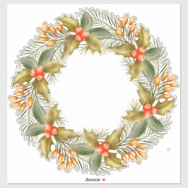 Adesivo Vinheta Wreath de Natal