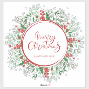Adesivo Vinheta Wreath de Natal