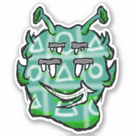 Adesivo Vinheta XOXO para Alienígenas de zippy Trippy