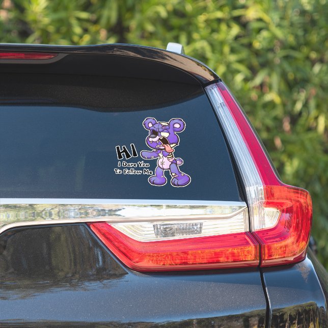 Adesivo Vinheta Zombie Teddy Bear (Lado do carro)