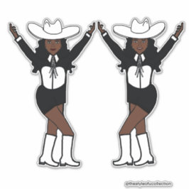 Adesivo Vinhetas brancas pretas ocidentais nº 1