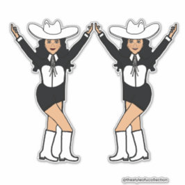 Adesivo Vinhetas brancas pretas ocidentais nº 2