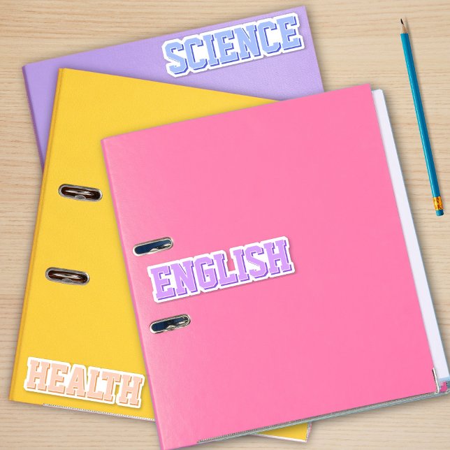 Adesivo Vinhetas da Escola Pastel Varsity (Criador carregado)