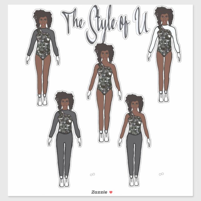 Adesivo Vinhetas de alteração rápida (Majorette/Dancer) (Folha)