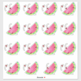 Adesivo Vinhetas de contorno de melancia da Ladybug