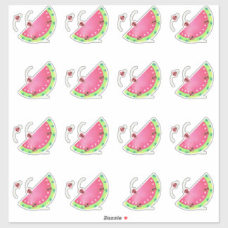 Adesivo Vinhetas de contorno de melancia da Ladybug