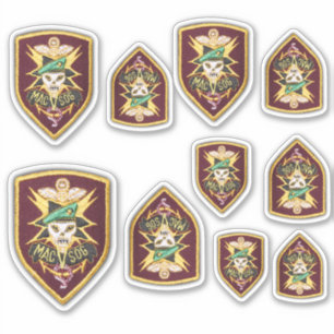 Adesivo Vinhetas de contorno MAC-V-SOG das Forças Especiai