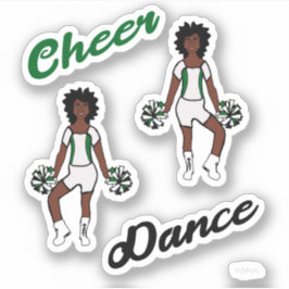 Adesivo Vinhetas De Dança Cheias (Verde Branco)