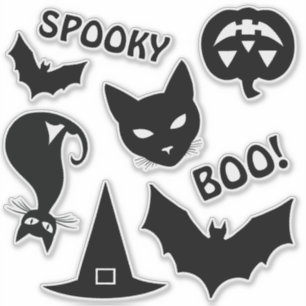 Adesivo Vinhetas de Dia das Bruxas Spooky