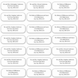 Adesivo Vinhetas de endereço de envelope de fonte formal