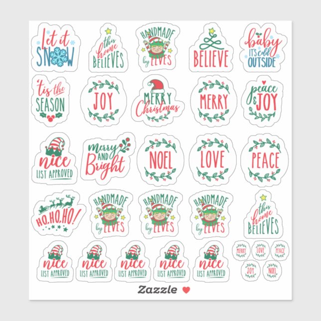 Adesivo Vinhetas de Natal (Folha)